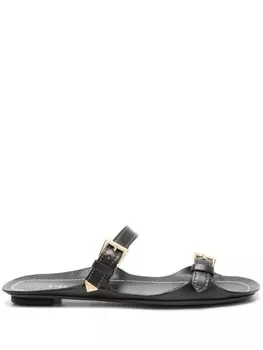 Prada сандалии на плоской подошве, черный