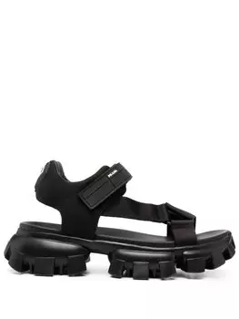 Prada сандалии с логотипом, черный