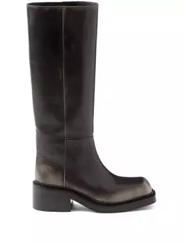 Prada сапоги с эффектом потертости, черный