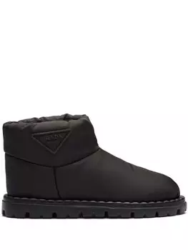 Prada сапоги с логотипом, черный