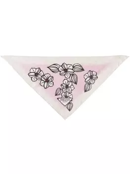 Prada шарф с принтом Camelia, розовый