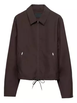 Prada шелковая куртка-рубашка, коричневый