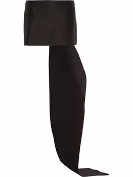 Prada шелковая юбка мини с драпировкой, черный