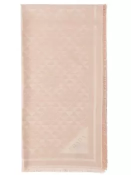 Prada шелковый платок с жаккардовым логотипом, розовый
