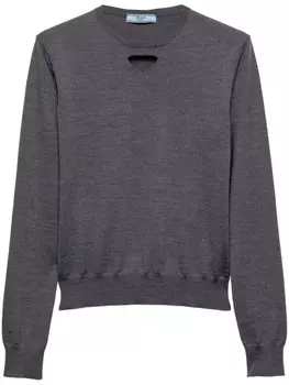 Prada шерстяной джемпер, серый