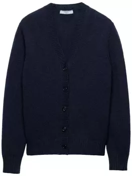 Prada шерстяной кардиган, синий