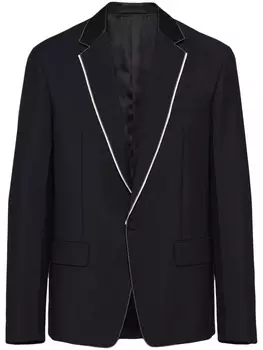 Prada шерстяной пиджак, черный