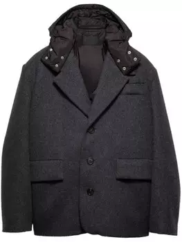 Prada шерстяной пуховик, серый