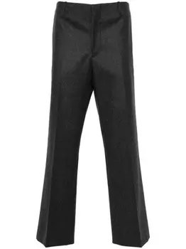 Prada шерстяные брюки прямого кроя, серый