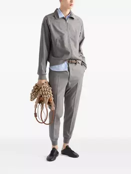 Prada шерстяные брюки, серый