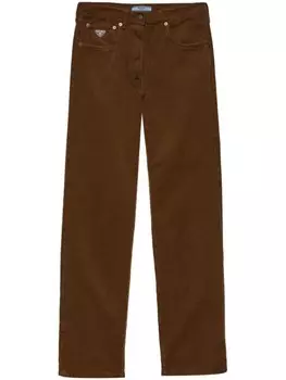 Prada широкие брюки, коричневый