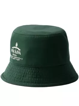 Prada шляпа-ведро из технического хлопка, зеленый