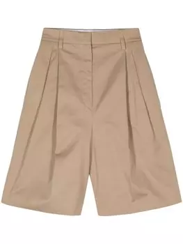 Prada шорты со складками, коричневый