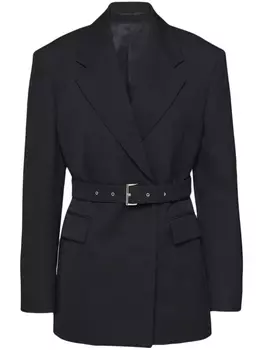 Prada Single-breasted gabardine jacket, черный