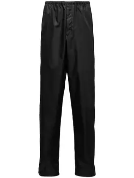 Prada спортивные брюки Re-Nylon с логотипом, черный