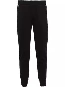 Prada спортивные брюки Re-Nylon с логотипом, черный