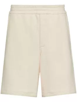 Prada спортивные шорты с логотипом, нейтральный цвет