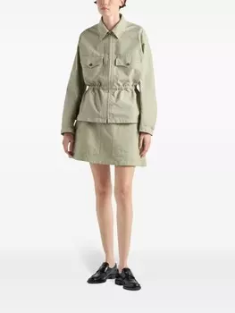Prada старая холщовая мини-юбка, зеленый