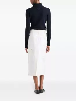Prada старая холщовая юбка-карандаш, белый