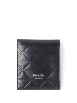 Prada стеганый картхолдер, черный