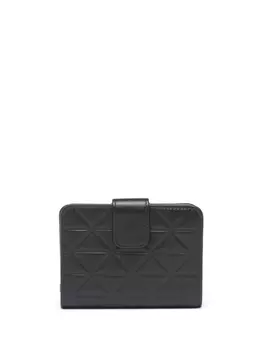 Prada стеганый кошелек с логотипом, черный