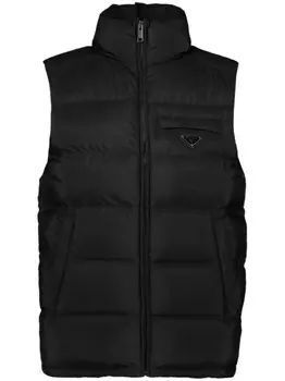 Prada стеганый жилет Re-Nylon, черный