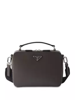 Prada структурированная сумка-тоут Brique, серый