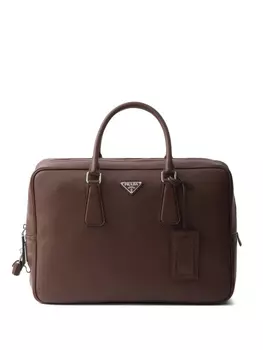 Prada структурированный портфель, коричневый