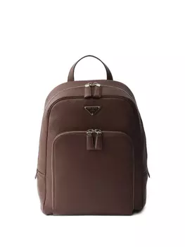 Prada структурированный рюкзак, коричневый