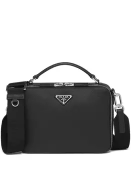 Prada сумка Brique из сафьяновой кожи, черный
