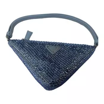 PRADA Сумка через плечо Crystal, женская, синяя