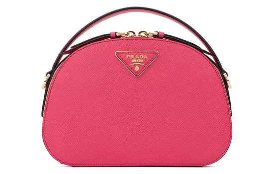 PRADA Сумка через плечо из коровьей кожи Saffiano, женская, пурпурно-розовая