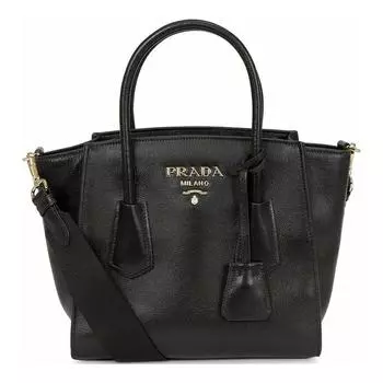 PRADA Сумка через плечо из коровьей кожи, женская, черная