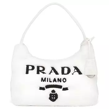 PRADA Сумка через плечо Re Edition Fabric, женская белая сумка через плечо