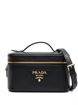 Prada сумка через плечо с логотипом, черный