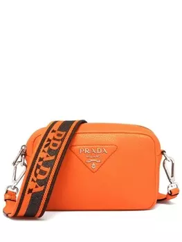 Prada сумка через плечо с логотипом, оранжевый