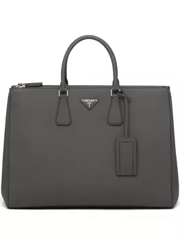 Prada сумка Galleria из сафьяновой кожи, серый