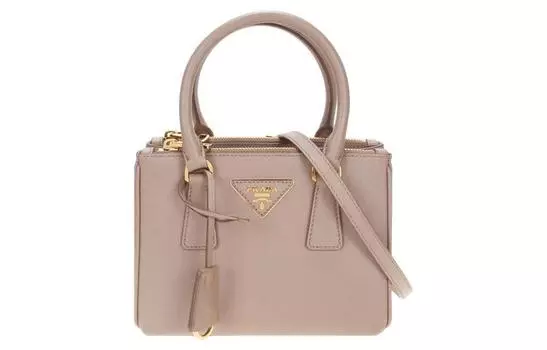 PRADA Сумка Galleria Killer Bag из сафьяновой кожи Killer Bag, сумка через плечо, женская, коричневая, мини