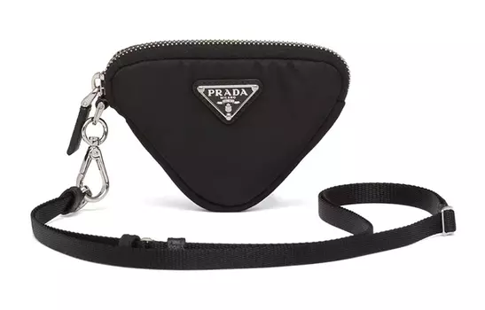 PRADA Сумка-кошелек из нейлоновой ткани, мужская, черная