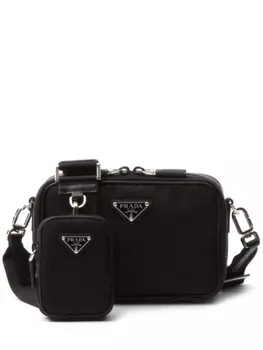 Prada сумка-мессенджер Brique с логотипом, черный