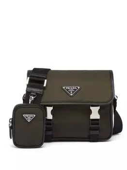 Prada сумка-мессенджер Re-Nylon с логотипом, зеленый