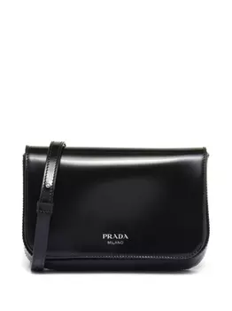 Prada сумка-мессенджер с логотипом, черный