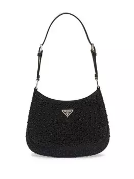 Сумка на плечо Prada Cleo с кристаллами, черный