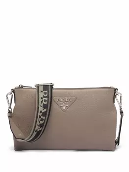 Prada сумка на плечо Flou с логотипом, серый