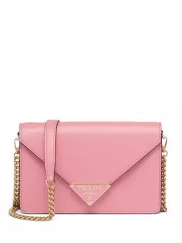 Сумка на плечо Prada из сафьяновой кожи, розовый