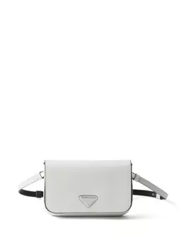 Prada сумка на плечо из сафьяновой кожи, белый