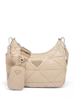 Сумка на плечо Prada Padded Re-Nylon, нейтральный цвет