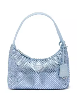 Prada сумка на плечо Re-Edition 2000 с кристаллами, синий