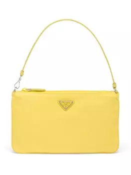 Prada сумка на плечо Re-Nylon с логотипом, зеленый