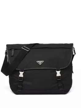 Prada сумка на плечо с логотипом, черный